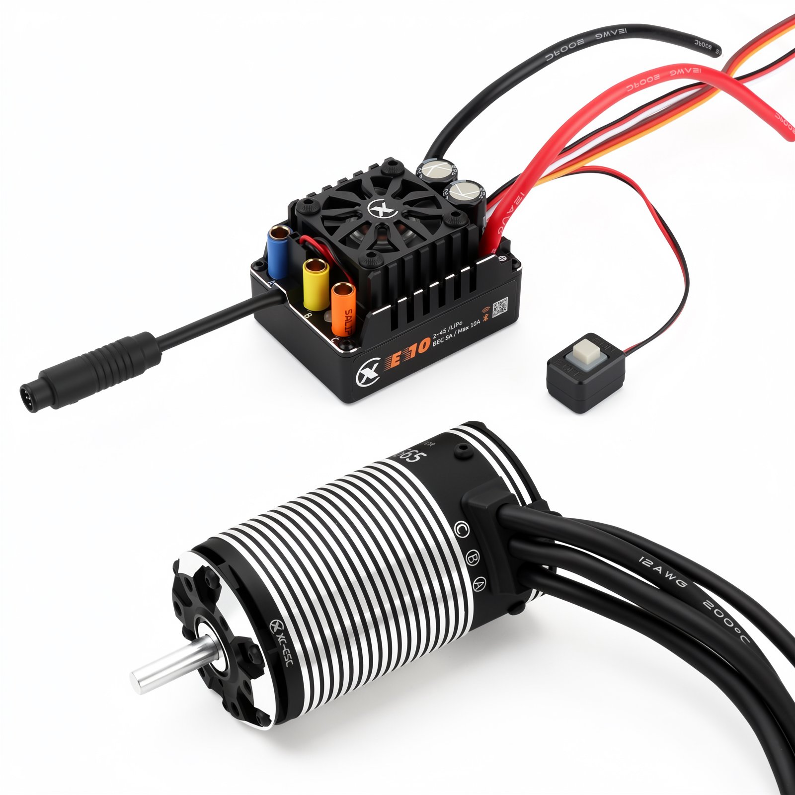 E10+E3665-1 Brushless RC ESC XC E10 1/10th Car ESC 140A(2~4S) - Image 1