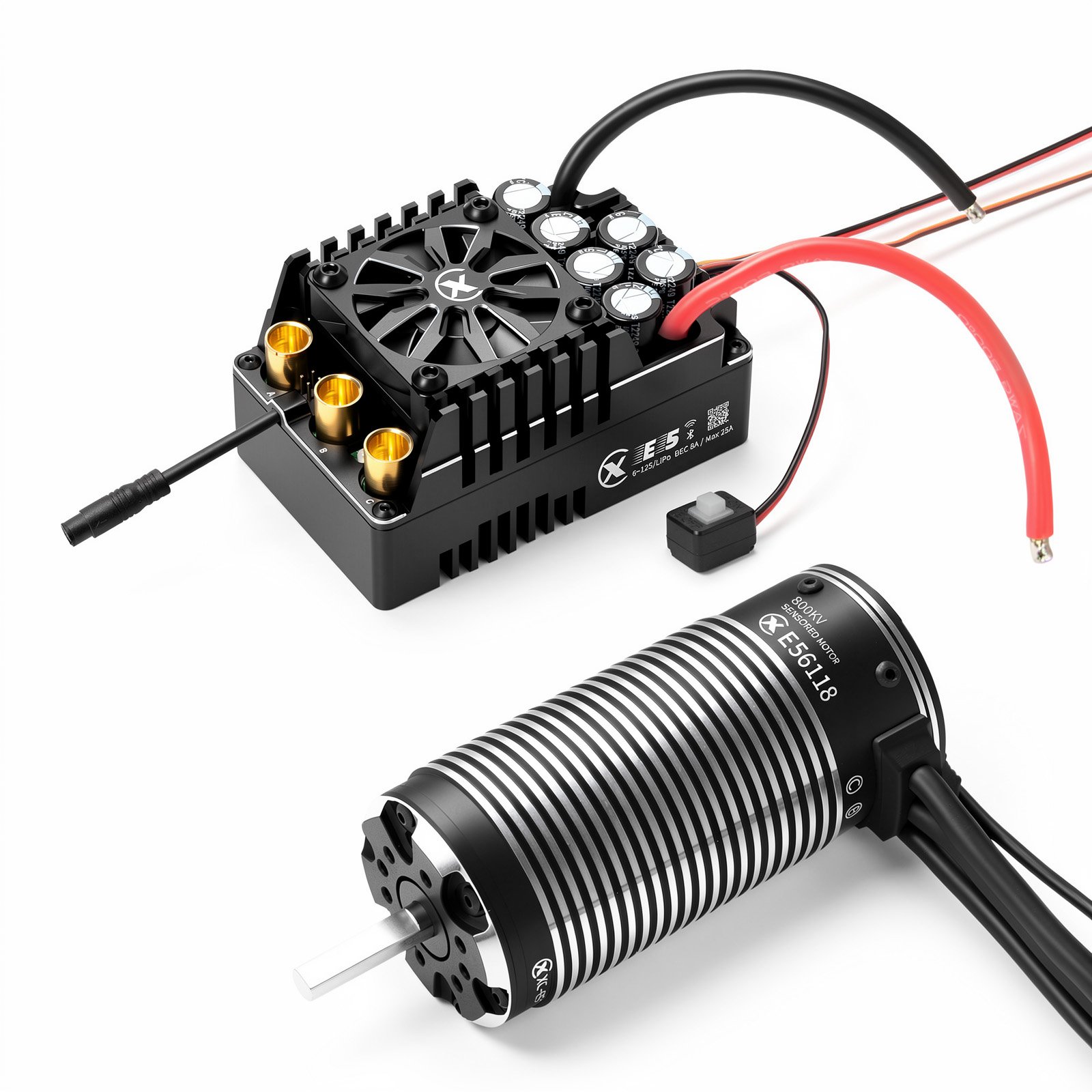 E5+E56118-1 800KV RC ESC Brushless Speed Controller XC E5 ESC HV 200A 6~12S - Image 1